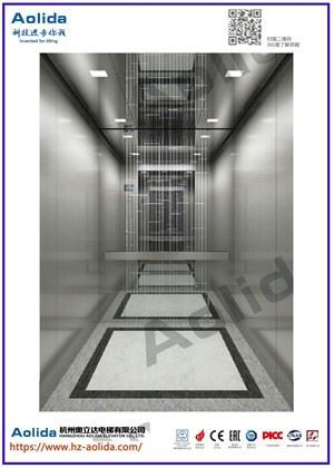 Ascensor de pasajeros con sala de máquinas con estándares industriales